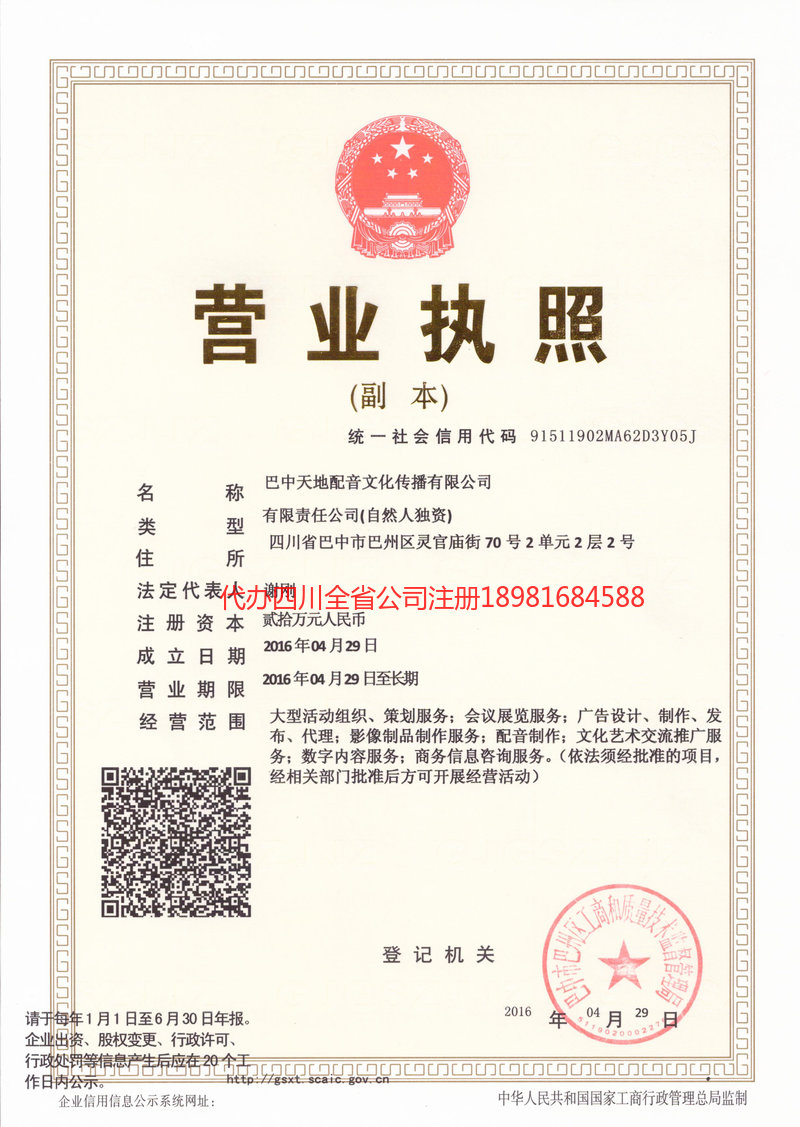 师宗师宗天地配音文化传播有限公司